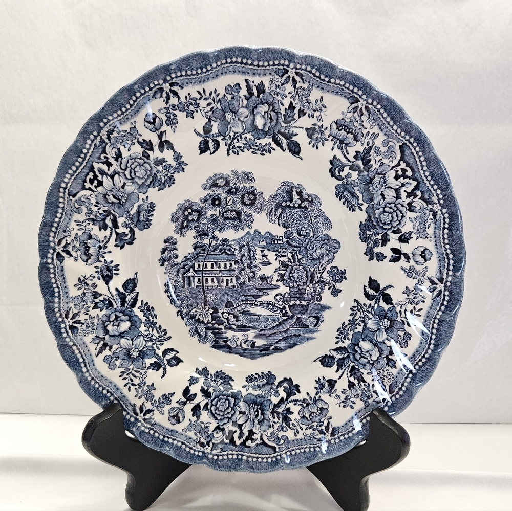 Rim Soup Bowl "Royal Wessex Tonquin Blue" by Churchill.
